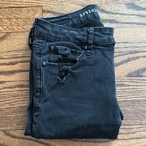 Articles Of Society Women's Black Distressed Skinny Jeans